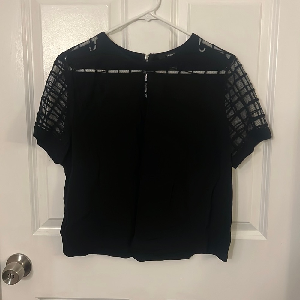 Forver 21 Large Black Dressy Top